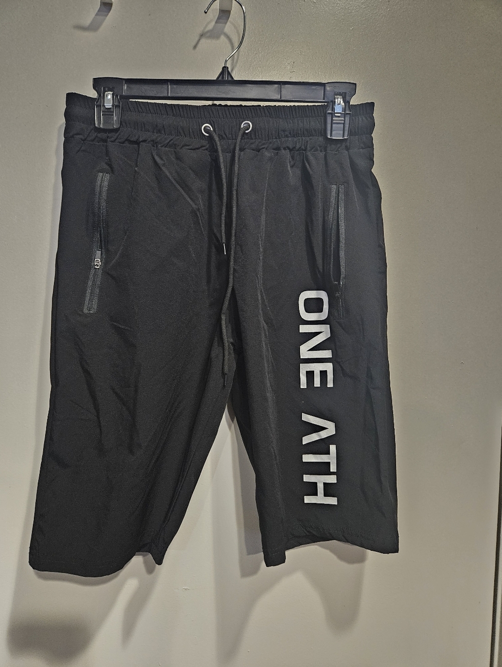 One Ath Black Men's Athletic Shorts Large